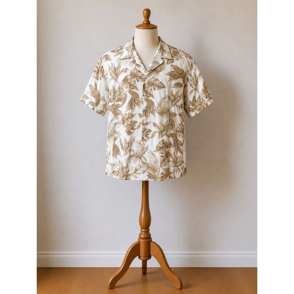 Daniel Cremieux Other - Daniel Cremieux Men’s XL Tropical Hawaiian Shirt Cotton Silk Palm Leaf Resort